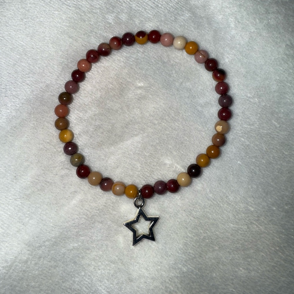 Mookaite Jasper Beaded Bracelet